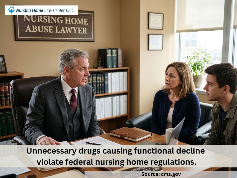 unnecessary drugs causing functional decline violate federal nursing home regulations