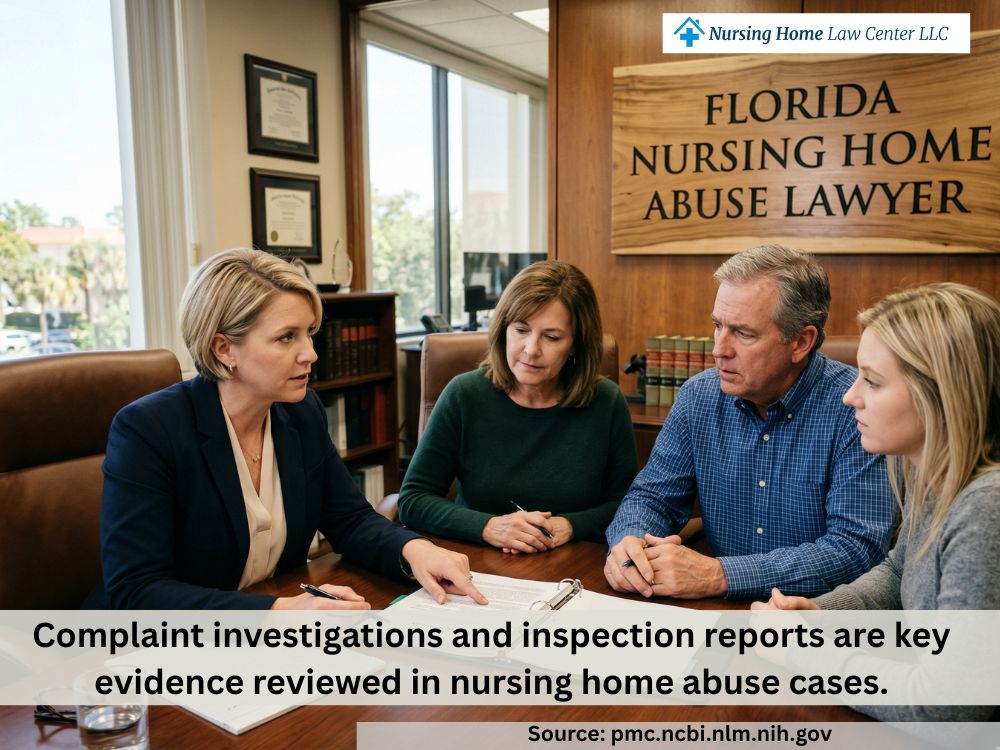 Florida nursing home abuse attorney speaking with family members during a free case review